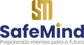 Logo SafeMind Vertical Dourado